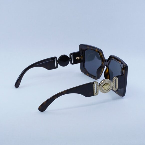 Versace VE4478U 108/87 Sunglasses Havana Square Frame, Dark Grey Lenses main image 10